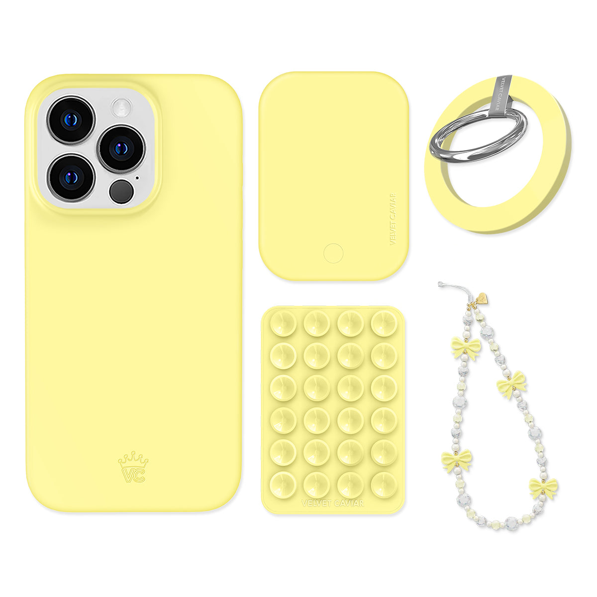 Butter Yellow iPhone Case with Grip - Shockproof & Anti-Slip Phone Cover for iPhone 14/13/12/11 Pro Max - Perfect for Gym, Running & Outdoor Activities