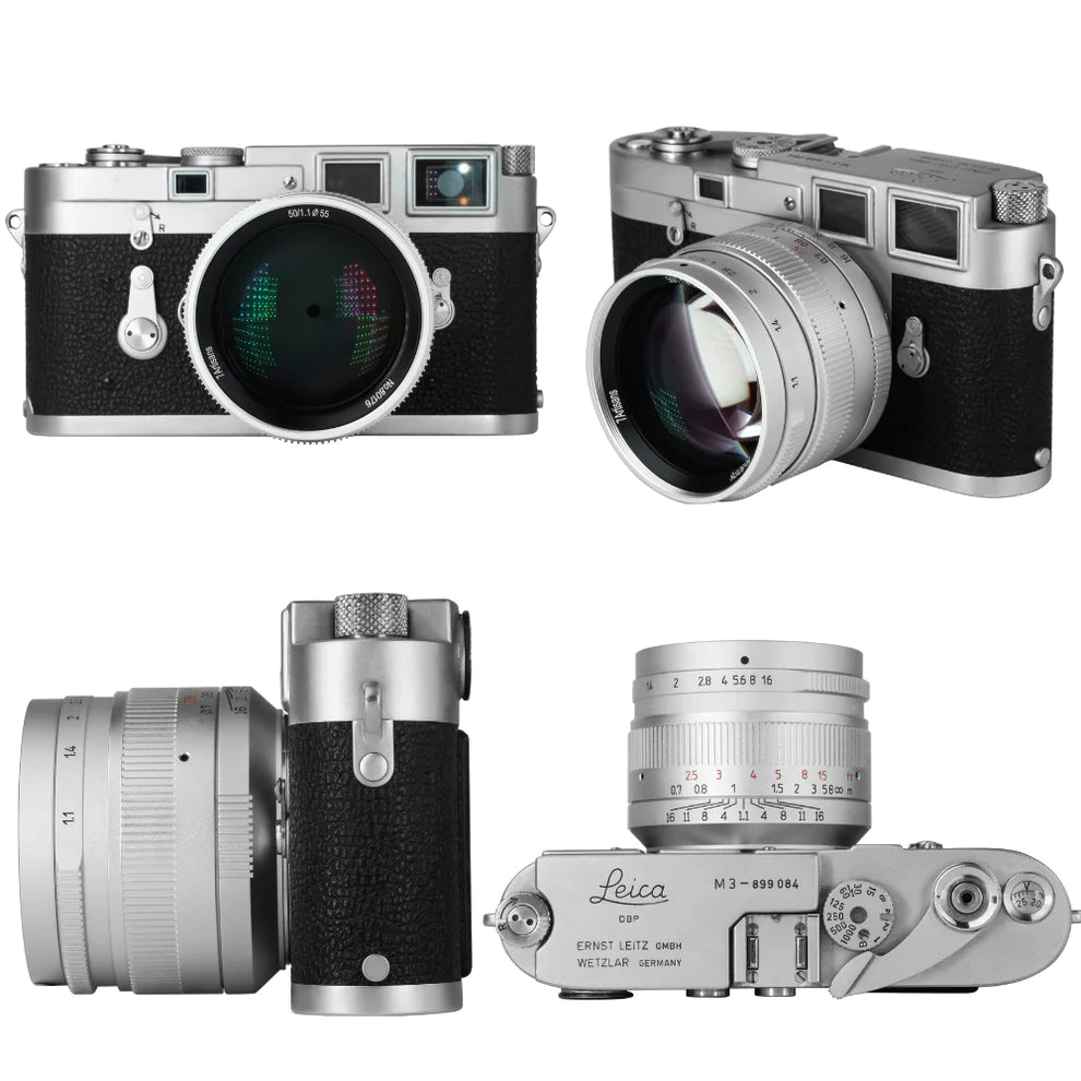 7Artisans 50mm f/1.1 Large Aperture Manual Focus Lens for Leica M Mount - Perfect for Low Light Photography, Street & Portrait Shooting