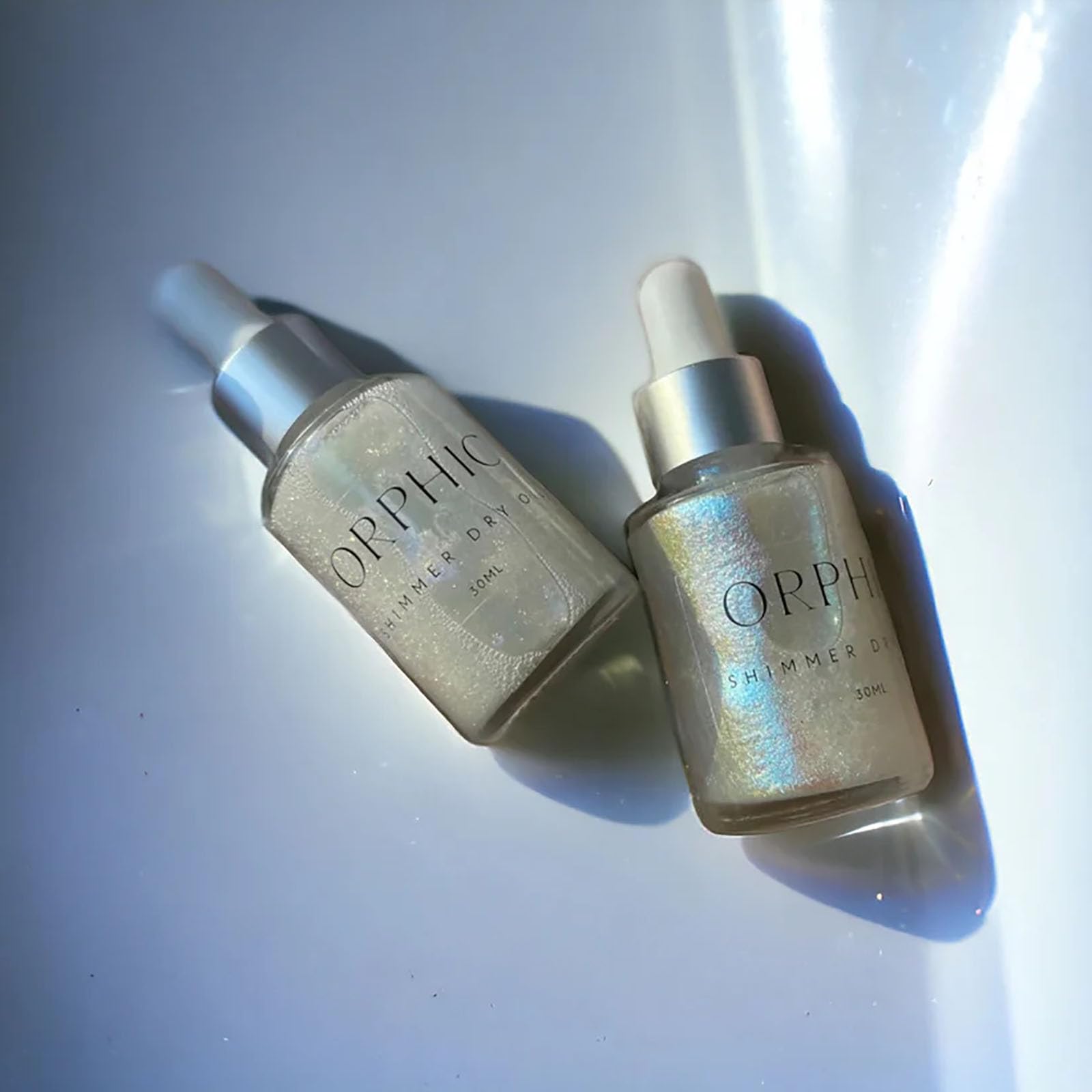 Orphic Body Shimmer & Glitter Oil - 30ml Shimmering Dry Body Oil with Golden Glow | Shiny Lotion for Parties, Festivals & Night Out Makeup