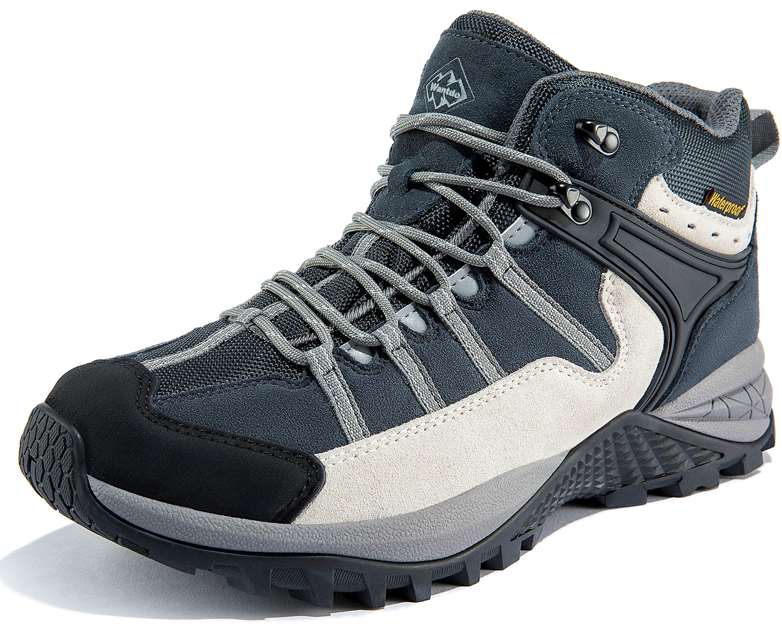 Wantdo Women's Waterproof Hiking Boots - Slip Resistant Tactical Work Boots for Outdoor Hiking, Camping & Trail Walking - Lightweight Comfortable Ankle Support Shoes for Women