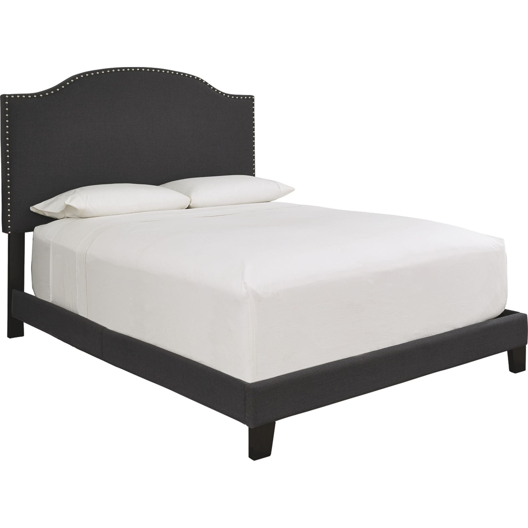Adelloni Queen Size Bed Frame with Headboard - Modern Platform Bed for Bedroom, Living Room & Guest Room - Sturdy Metal & Wood Design for Home Decor