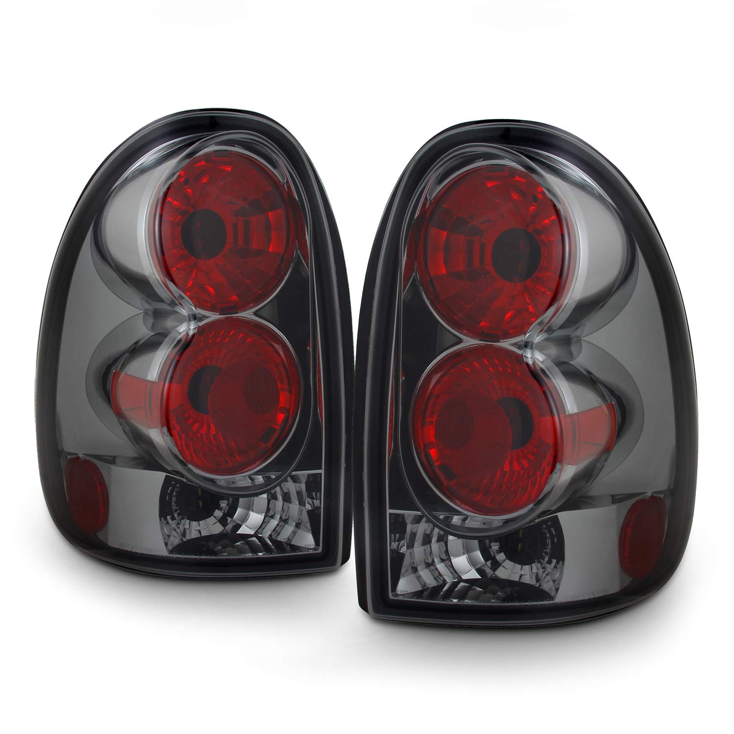 AKKON Smoke Rear Tail Light Brake Lamps for Dodge Caravan Grand Caravan Voyager Grand Voyager Town & Country Durango - Replacement for Damaged Lights, Enhanced Night Visibility & Safety Driving