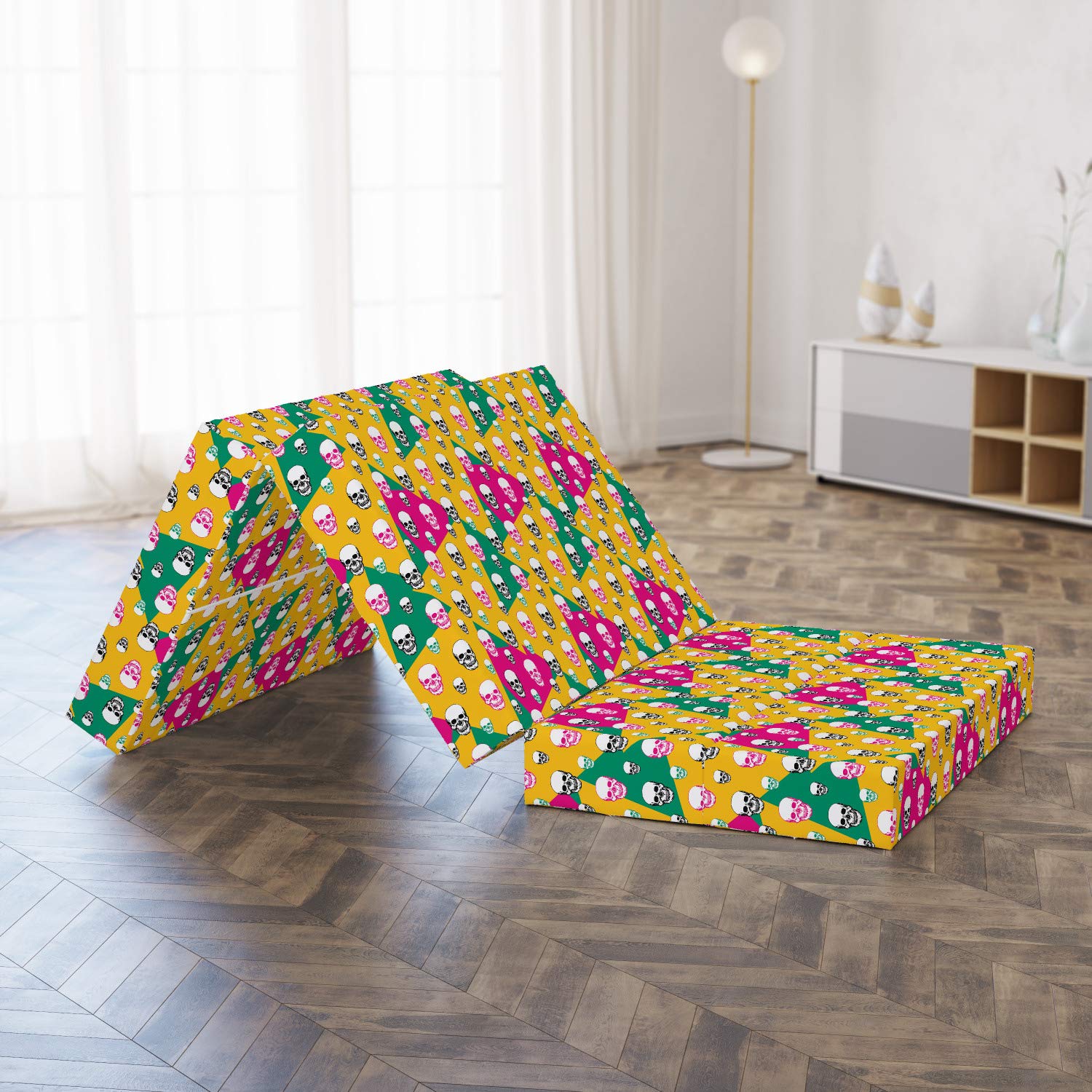 Ambesonne Geometric Foldable Mattress - 74.8