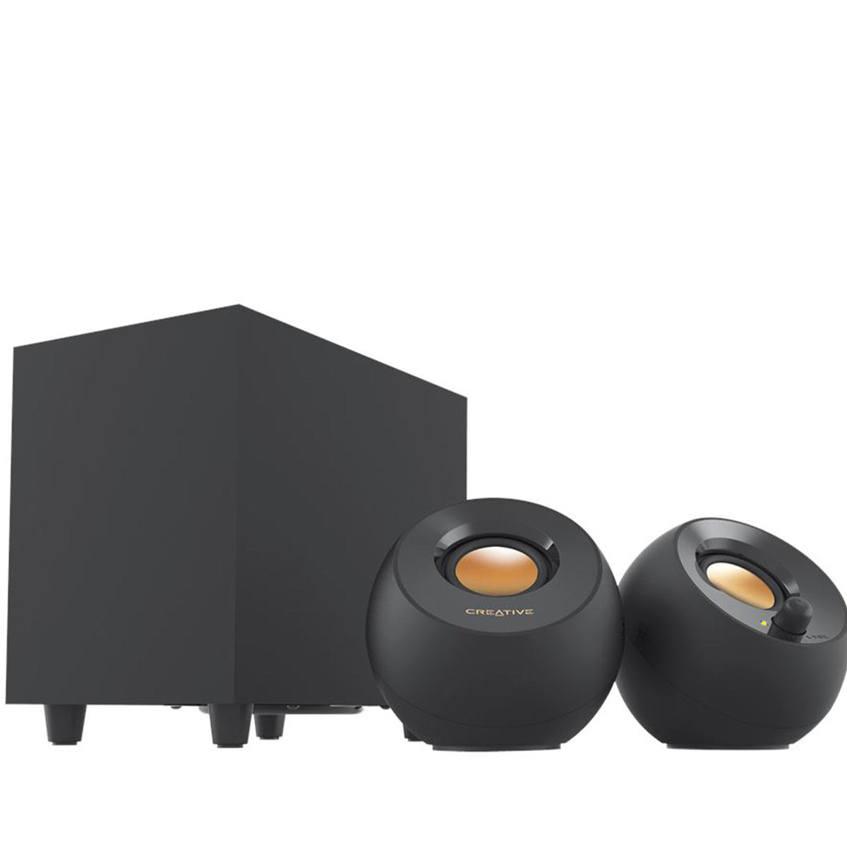 Creative Pebble Plus 2.1 USB Computer Speakers - Premium Sound Quality for PC, Laptop, Desktop - Perfect for Gaming, Music & Home Office Setup (Black)