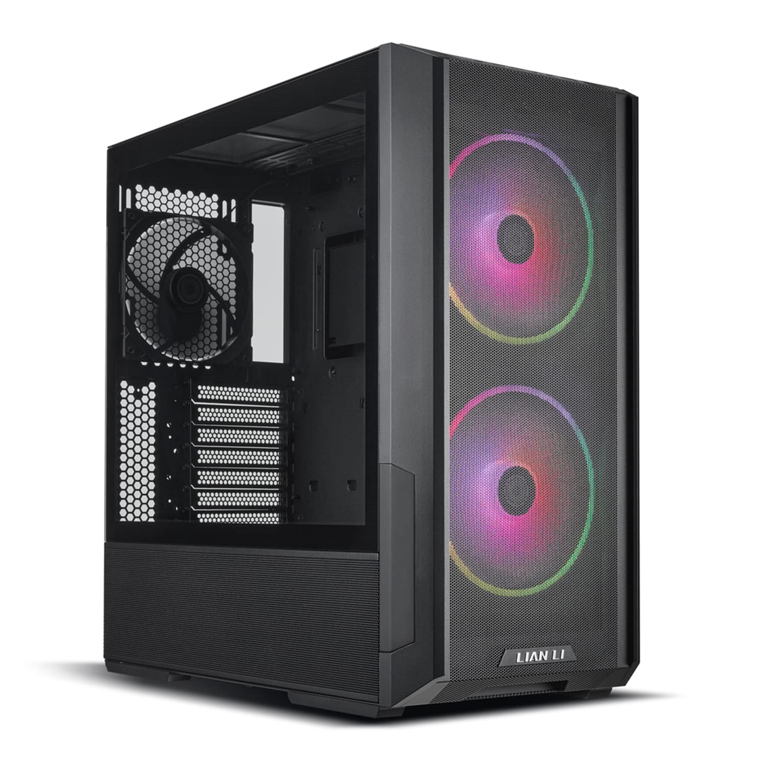 LIAN LI LANCOOL 216 E-ATX PC Case - High Airflow RGB Gaming Computer Case with Mesh Panels, 2x160mm & 1x140mm PWM Fans, Rear PCIe Fan Bracket - Perfect for Gaming Rigs, Streaming Setups & High-Performance Workstations (Black)