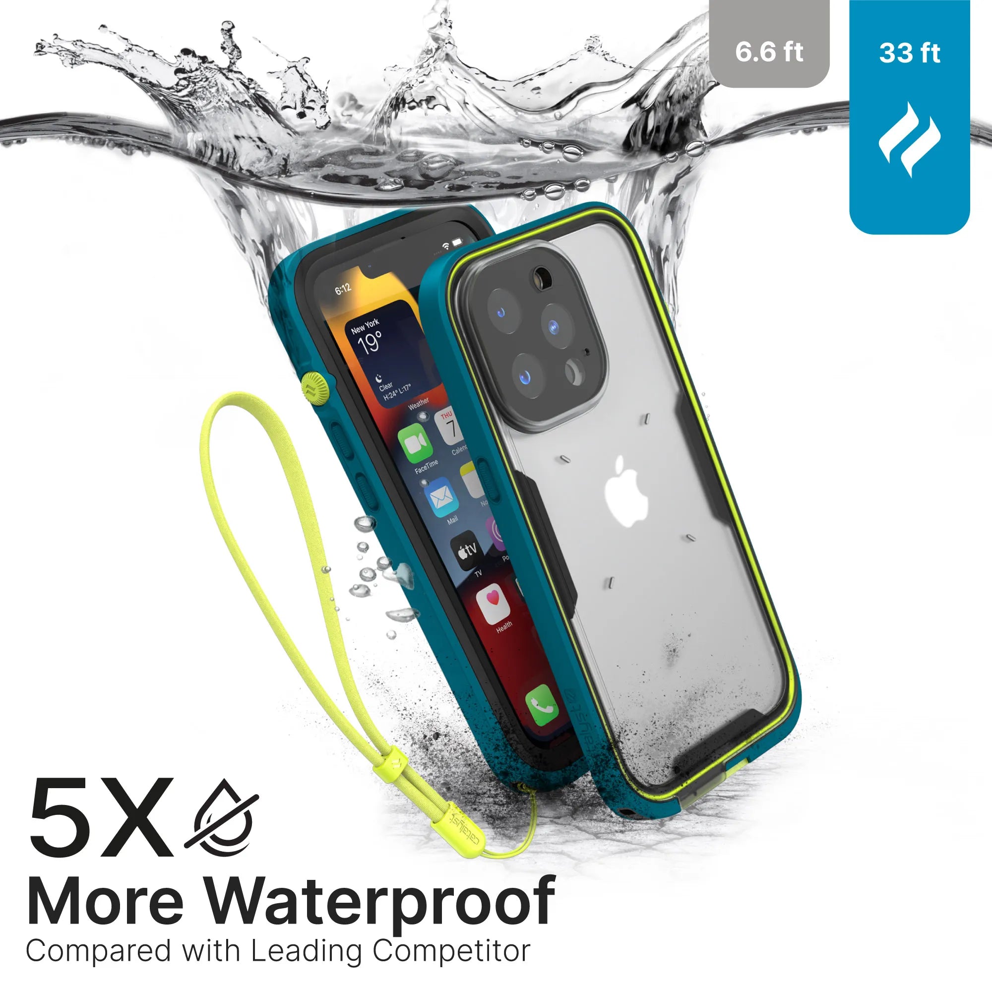 iPhone 13 Pro Waterproof Case - Shockproof, Dustproof & Full-Body Protection for Swimming, Diving & Outdoor Activities