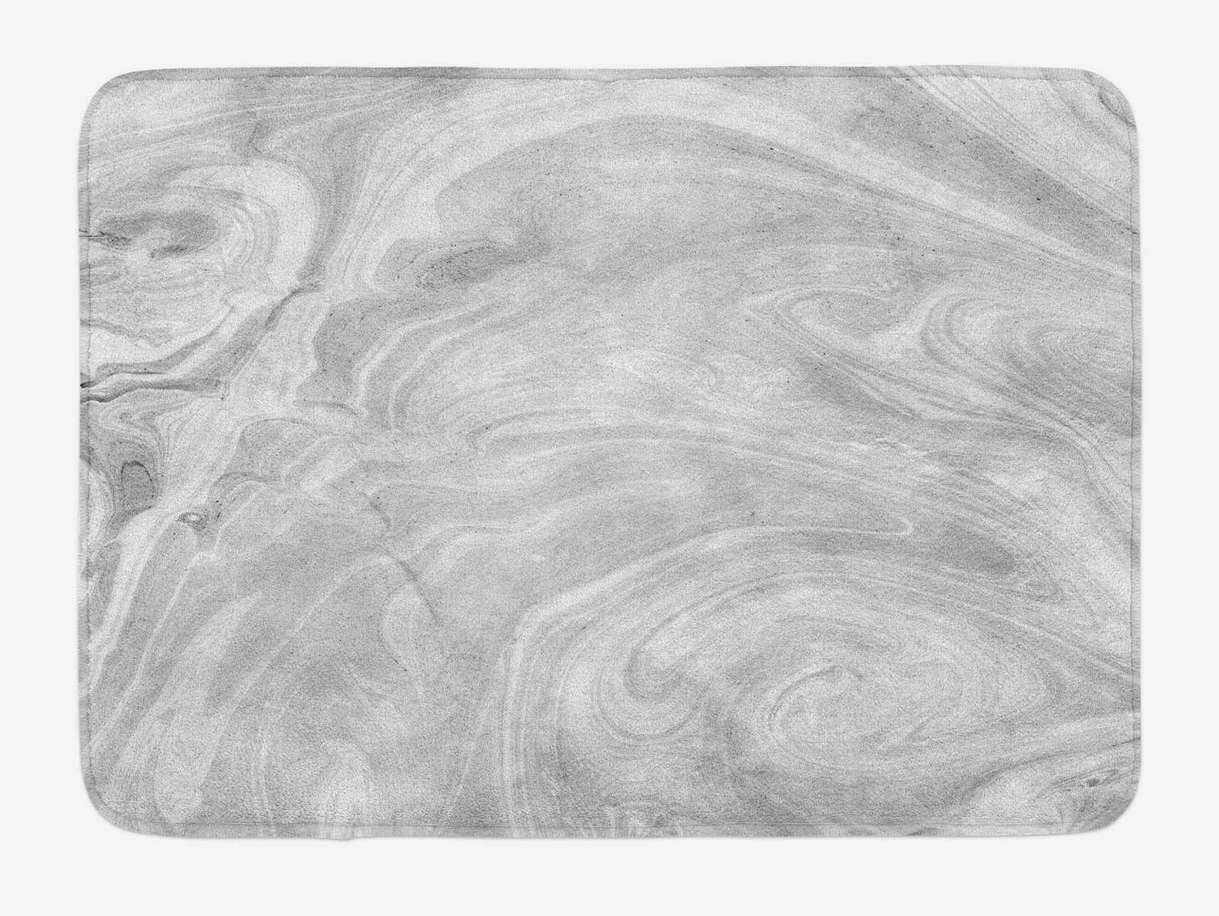Ambesonne Non-Slip Marble Print Bath Mat - Japanese Style Plush Bathroom Rug, 30.2