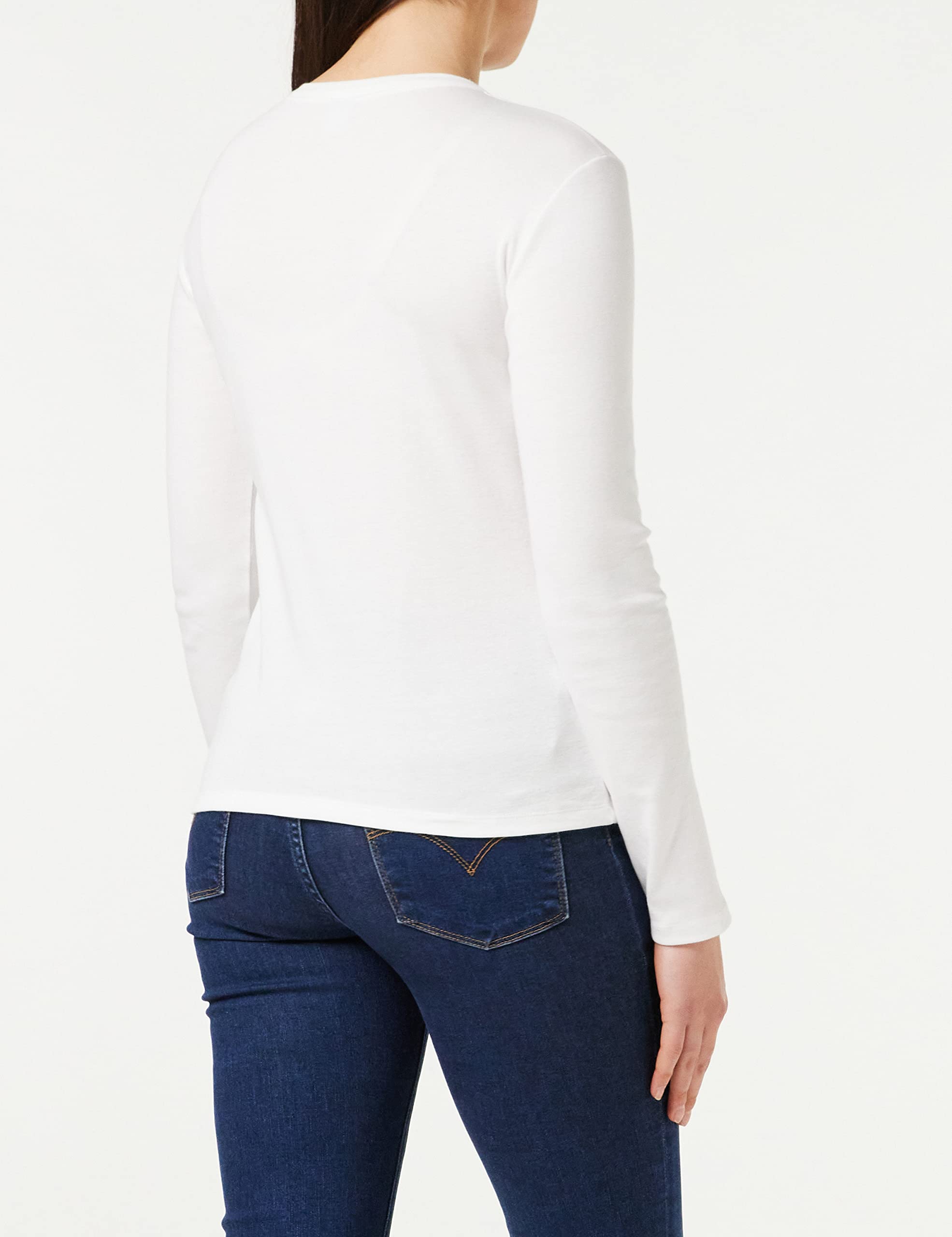 Petit Bateau Women's 53409 Long Sleeve T-Shirt & Polo Shirt - White - Size M - Comfortable Cotton Top for Work, Casual & Everyday Wear