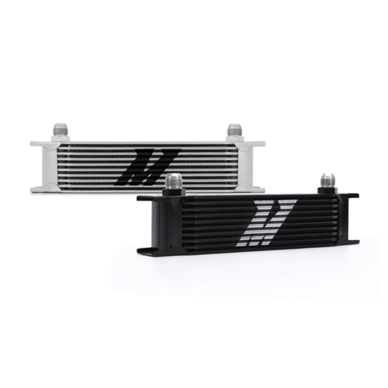 Mishimoto MMOC-10 Universal 10 Row Aluminum Oil Cooler Kit - Silver - High Performance Cooling for Cars, Trucks & Racing Vehicles