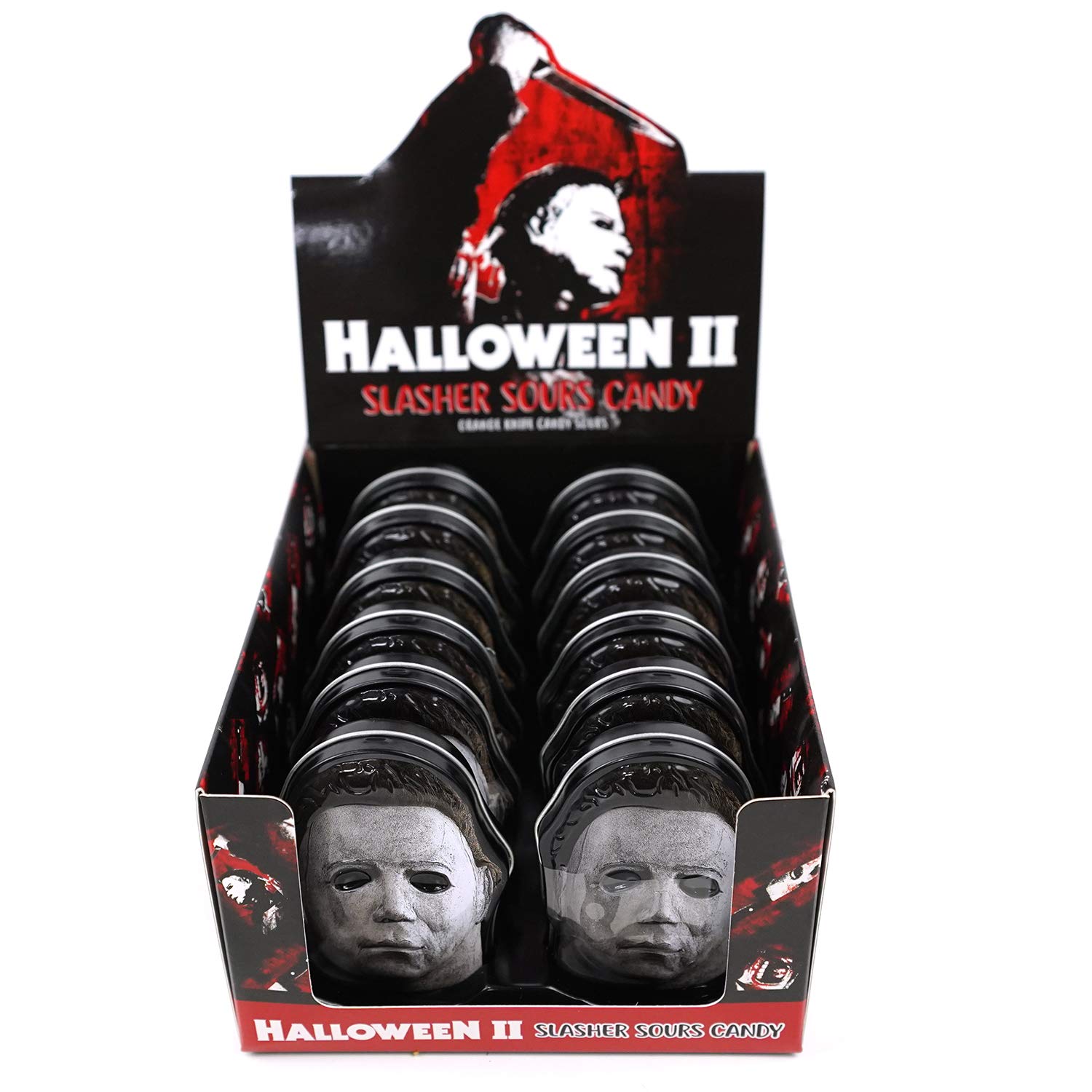 Halloween II Slasher Sour Candy - 12 Pack Orange Knife-Shaped Sour Candies with 2 Free GosuToys Stickers | Perfect for Trick-or-Treating, Halloween Parties & Horror Movie Nights