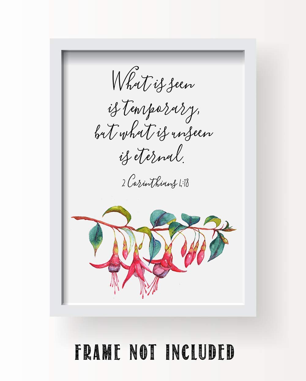 Inspirational Bible Verse Wall Art - Book of Corinthians Quotes, Motivational Christian Decor for Home & Office, Unframed 11x14, Perfect for Living Room, Bedroom & Gifts