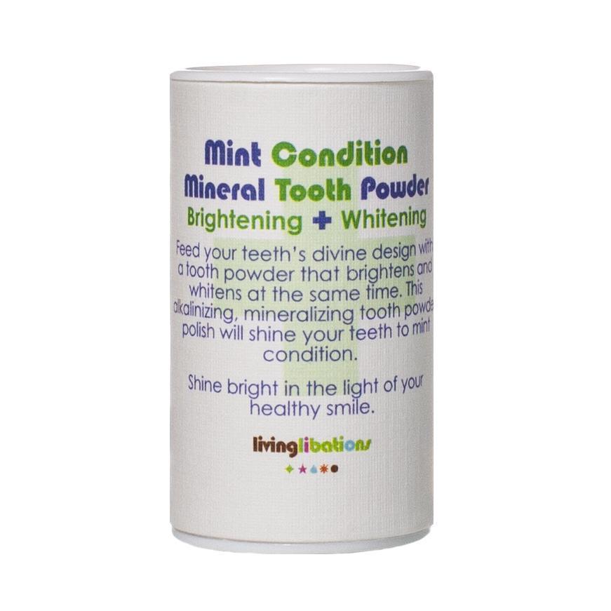 Organic Mint Mineral Tooth Powder for Whitening & Fresh Breath - Natural Teeth Whitening Powder for Sensitive Teeth, Vegan & Fluoride-Free - Perfect for Travel & Daily Oral Care