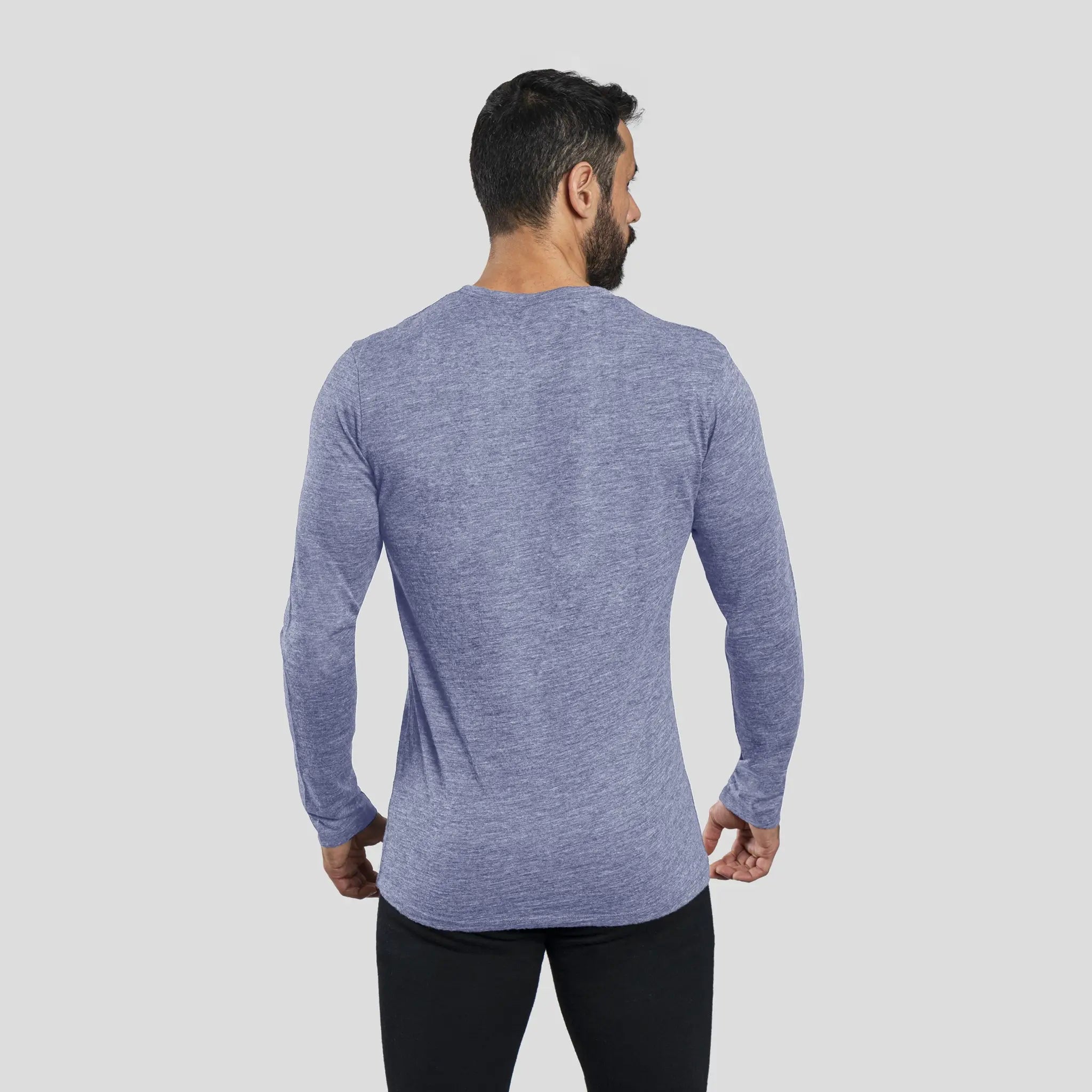 Premium Men's Alpaca Wool Long Sleeve T-Shirt - 160 Ultralight Thermal Base Layer for Hiking, Camping & Winter Outdoor Activities