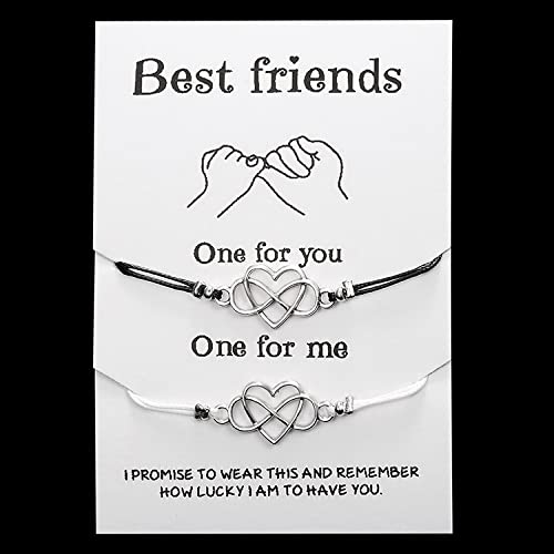 Best Friend Bracelet Set of 2 - Matching BFF Bracelets for Women & Girls, Cute Friendship Jewelry Gift for Birthday, Christmas, Anniversary - Perfect for Besties, Sisters, Couples (Great for Everyday Wear & Special Occasions)