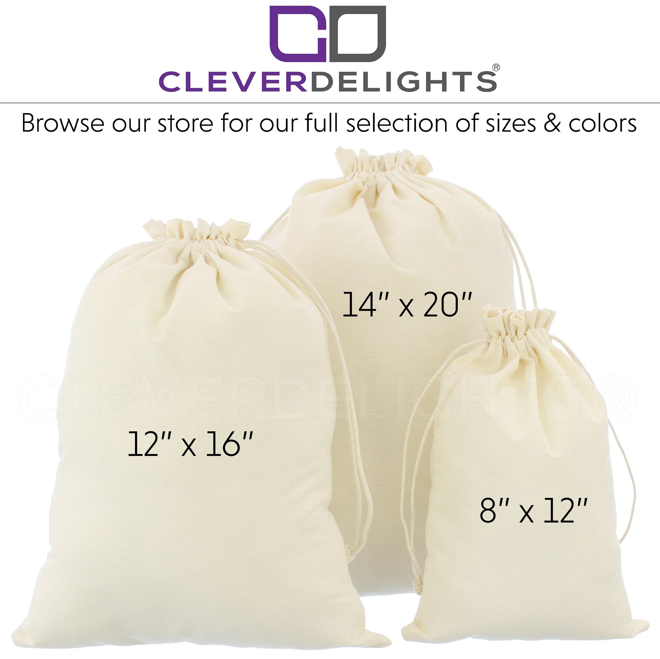 Premium Cotton Muslin Drawstring Bags - 14