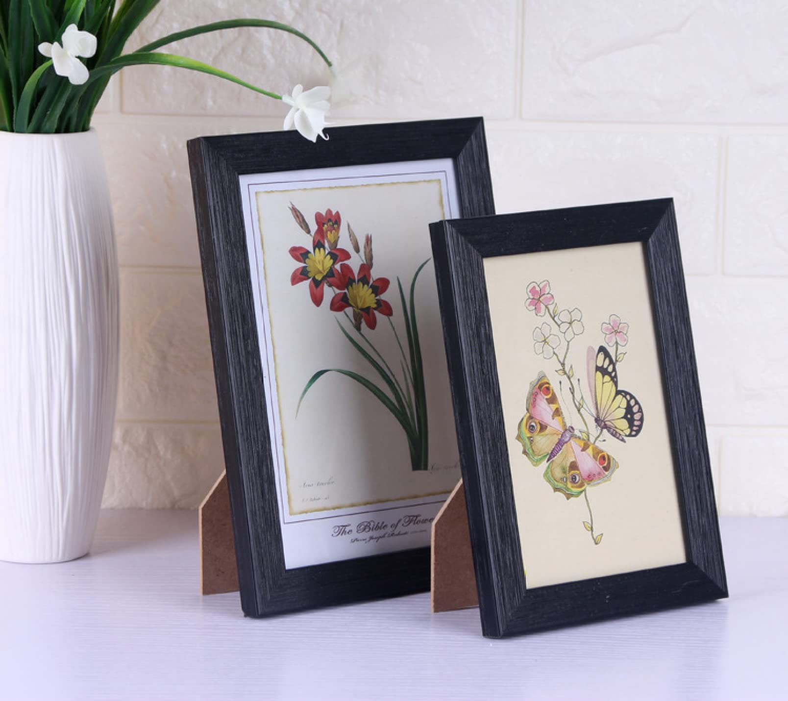 Personalized Wooden Photo Frame - 1Pcs Vertical & Horizontal Desktop Picture Frame for Wall Art & Home Decor - Perfect for Family Photos, Wedding Memories, and Office Desk Display