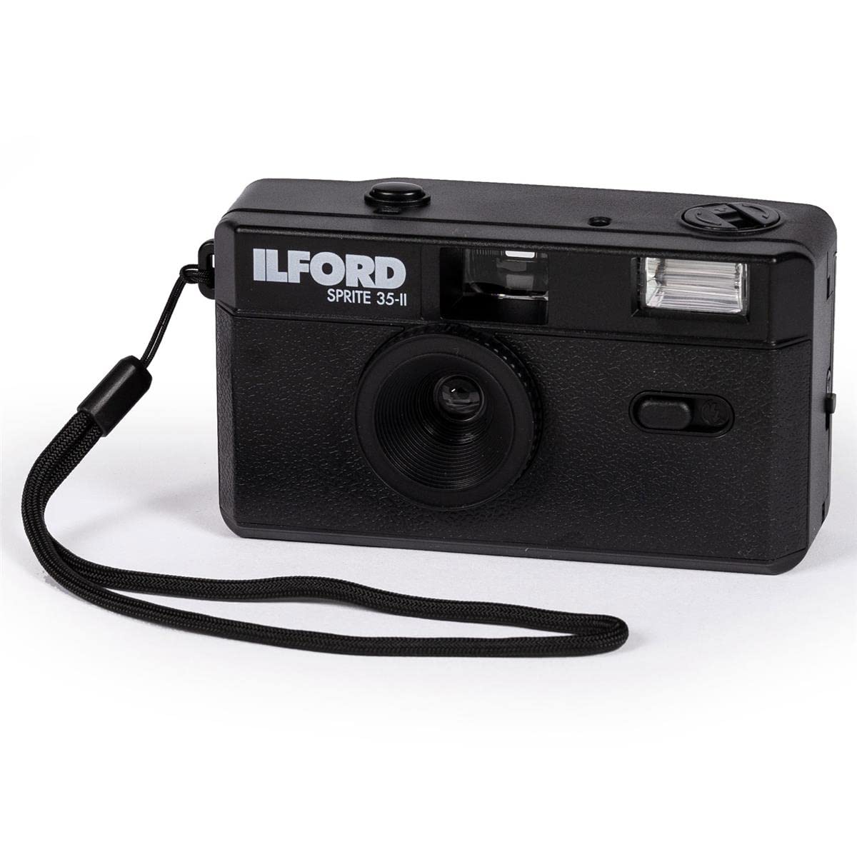 Ilford SPRITE 35 II Reusable 35mm Film Camera (Black) with HP5 Plus 24 Exposure Film - Perfect for Travel, Street Photography & Vintage Style Shots