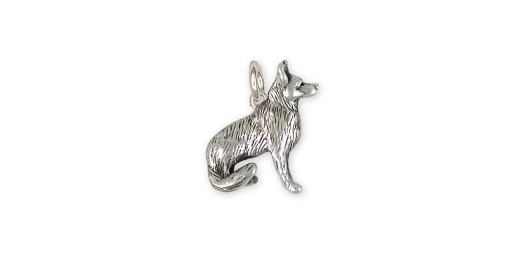 Handmade Sterling Silver German Shepherd Charm Jewelry - GS31-C | Unique Dog Lover Gift for Pet Owners & German Shepherd Enthusiasts | Perfect for Necklaces, Bracelets & Keychains