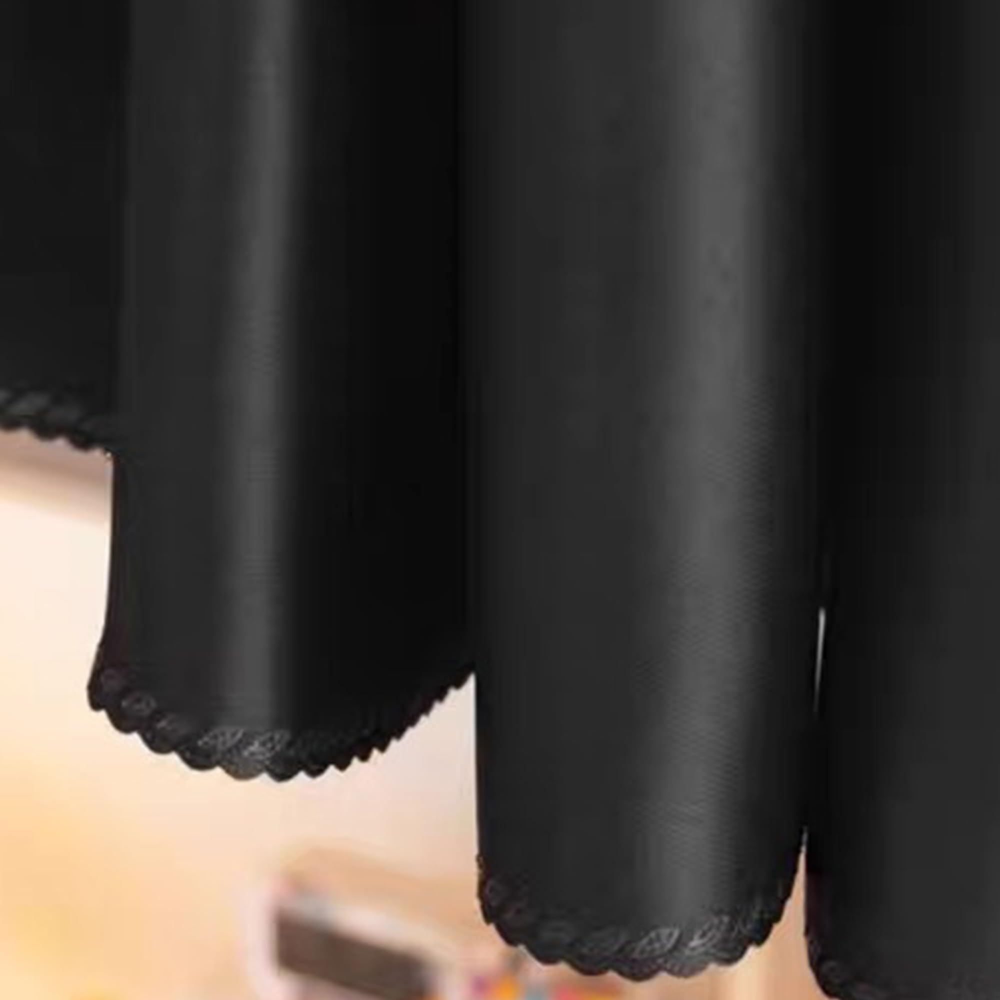 Blackout Curtains for Bottom Bunk Bed - Thick Solid Dorm Room Curtain Panel for College Students (Men & Women) - Perfect for Privacy, Light Blocking and Better Sleep in Dorms or Shared Bedrooms (1 Panel, Black)