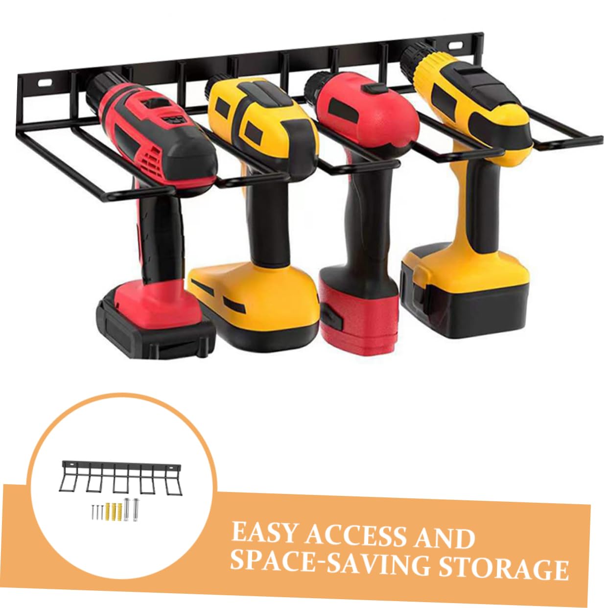 DOITOOL Electric Drill Storage Rack - Power Tool Organizer for Workshop & Garage