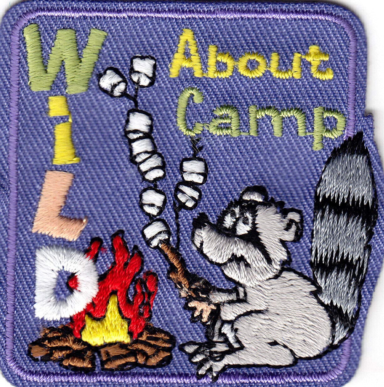 Wild About Camp Iron-On Patch for Scouts - Outdoor Camping Badge for Boys & Girls - Perfect for Uniforms, Backpacks & DIY Crafts