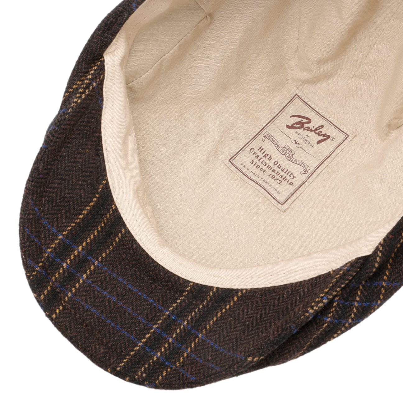 Bailey 1922 Byram Check Flat Cap - Classic Wool Ivy Newsboy Hat for Men | Perfect for Fall, Winter & Outdoor Activities