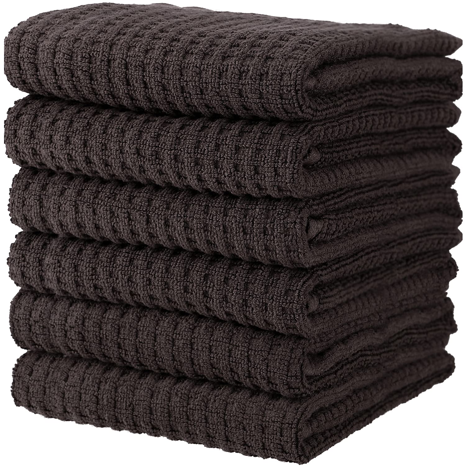 Premium 6-Pack Kitchen Towels - 15x26 Inches, 400 GSM, 100% Ring Spun Cotton - Ultra Soft & Absorbent Dish Towels, Tea Towels & Bar Towels - Perfect for Cooking, Cleaning & Decor (Beige)