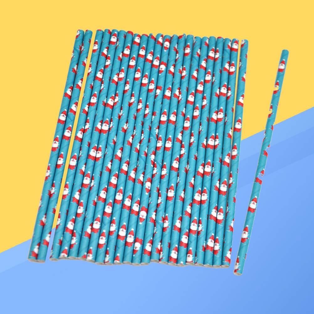 25pcs Christmas Paper Straws - Holiday Party Drinking Straws for Christmas, New Year, and Winter Celebrations - Perfect for Hot Chocolate, Cocktails, and Festive Beverages