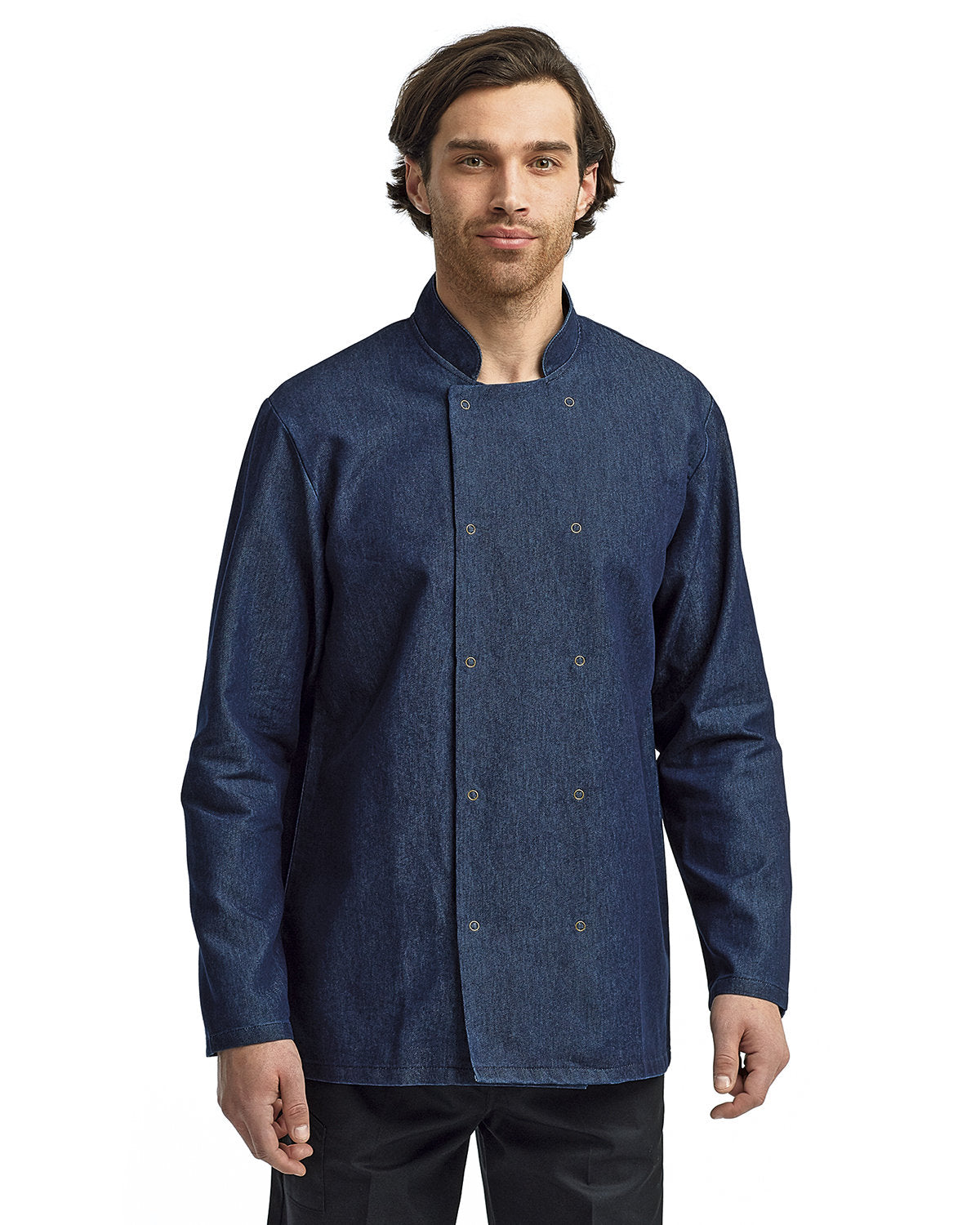 Reprime RP660 Unisex Denim Chef Coat - Artisan Collection for Professional Chefs & Culinary Students - Perfect for Kitchens, Cooking Classes & Restaurant Work