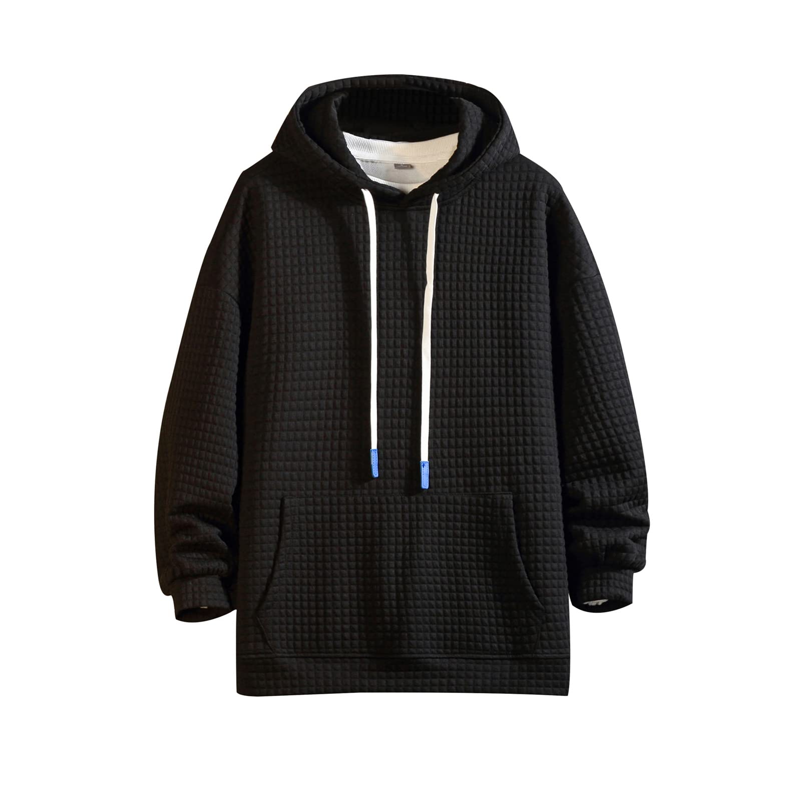 GURUNVANI Unisex Waffle-Pattern Hoodie - Hip Hop Pullover Sweatshirt for Men & Women | Casual Streetwear, Lounge Wear, Gym & Outdoor Activities