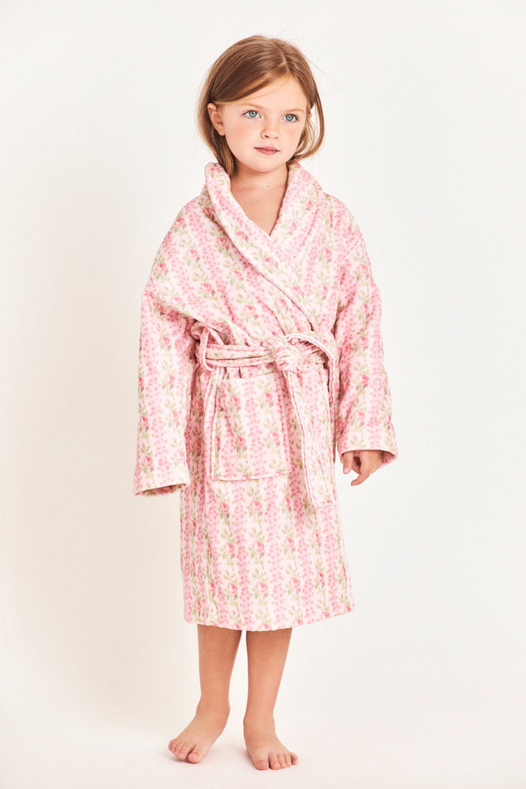 Soft & Cozy Kids Cotton Bath Robe - Hooded Bathrobe for Boys & Girls - Absorbent & Quick-Drying - Perfect for Bath Time, Pool, Spa & Lounging at Home