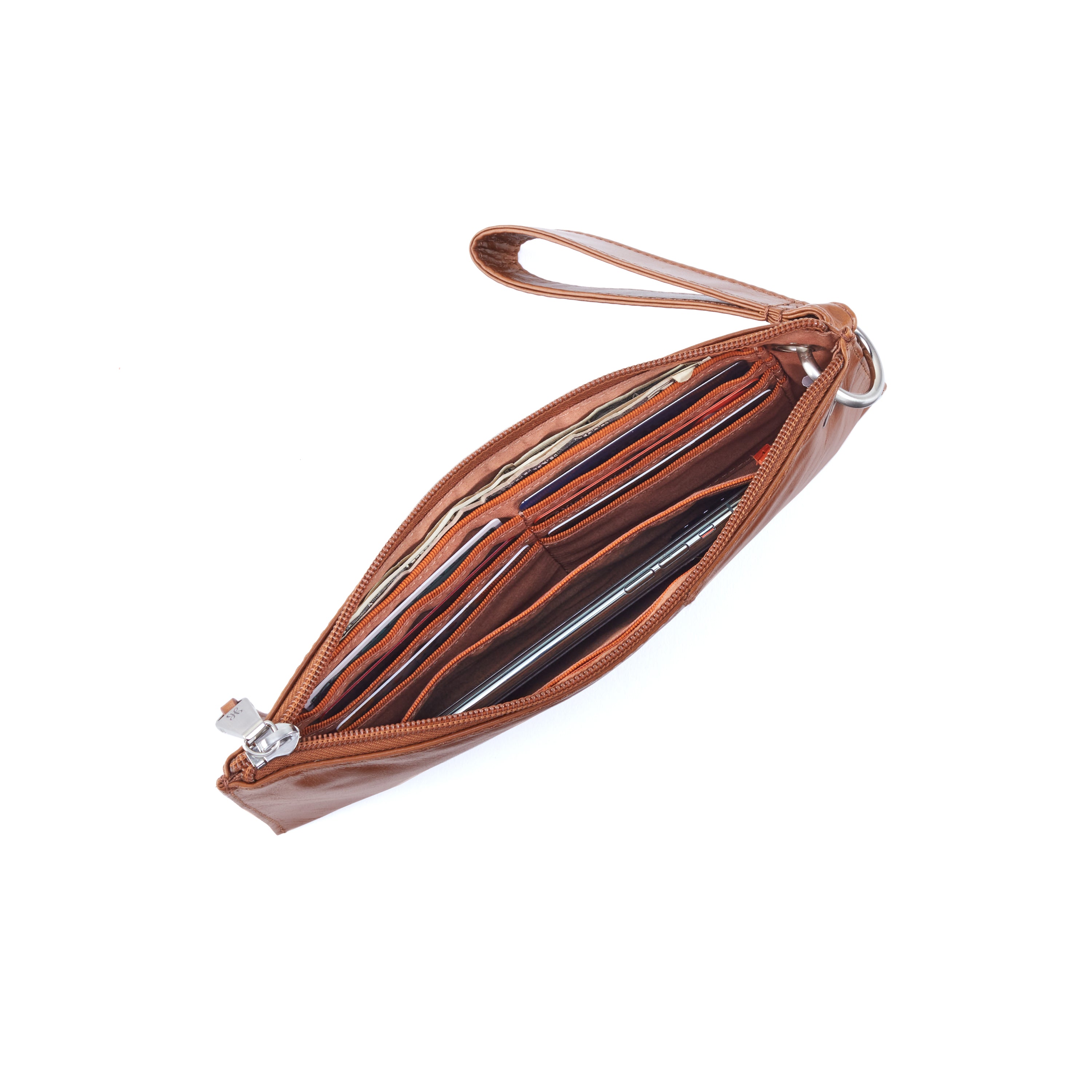 Vida Metallic Leather Wristlet - Silver | Stylish Women's Wallet for Everyday Use, Parties & Travel