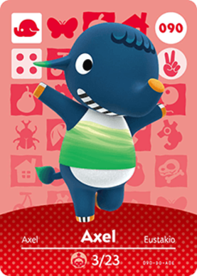 Axel Animal Crossing Amiibo Card Series 1 - Official Nintendo Character Collectible Trading Cards for Switch Games | Perfect for Gaming, Collecting & Gifting