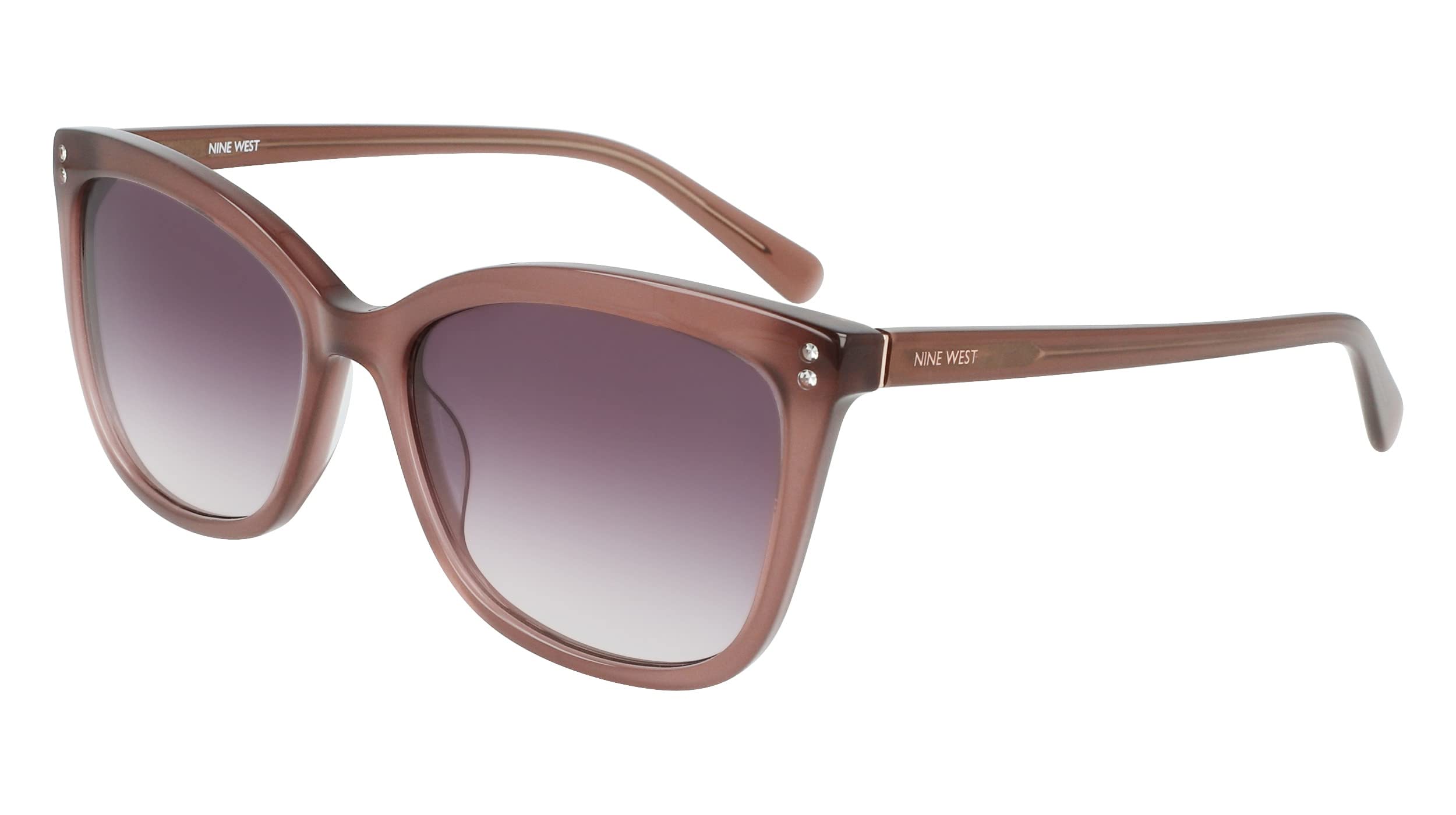 Nine West NW 650 S 275 Rose Taupe Polarized Sunglasses for Women - UV Protection, Fashion Cat Eye Frame - Perfect for Driving, Beach & Outdoor Activities