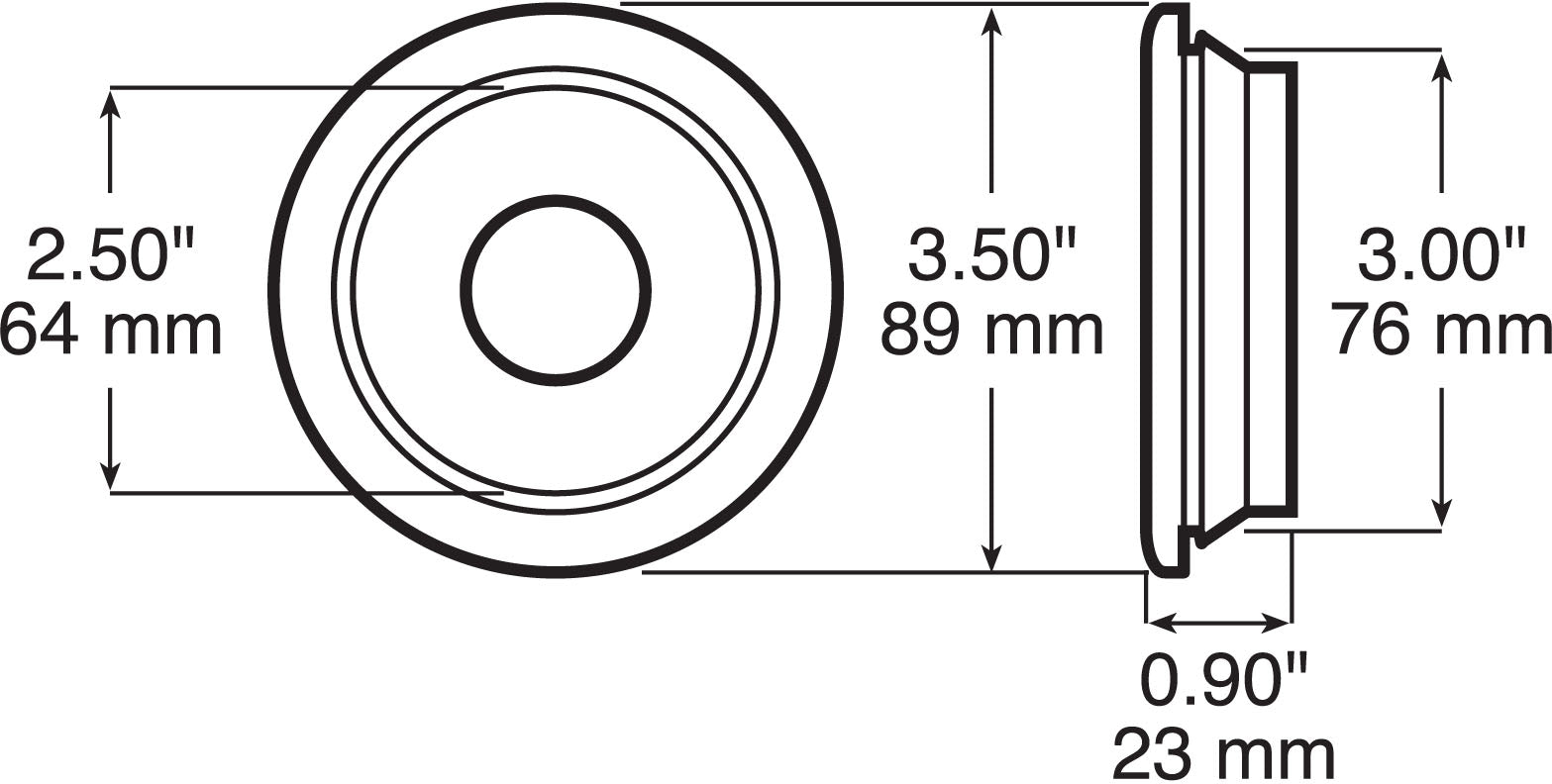 PM 142 18 Black Open Back Grommet - 2 1/2 Inch Metal Grommets for DIY Crafts, Leatherworking & Fabric Projects