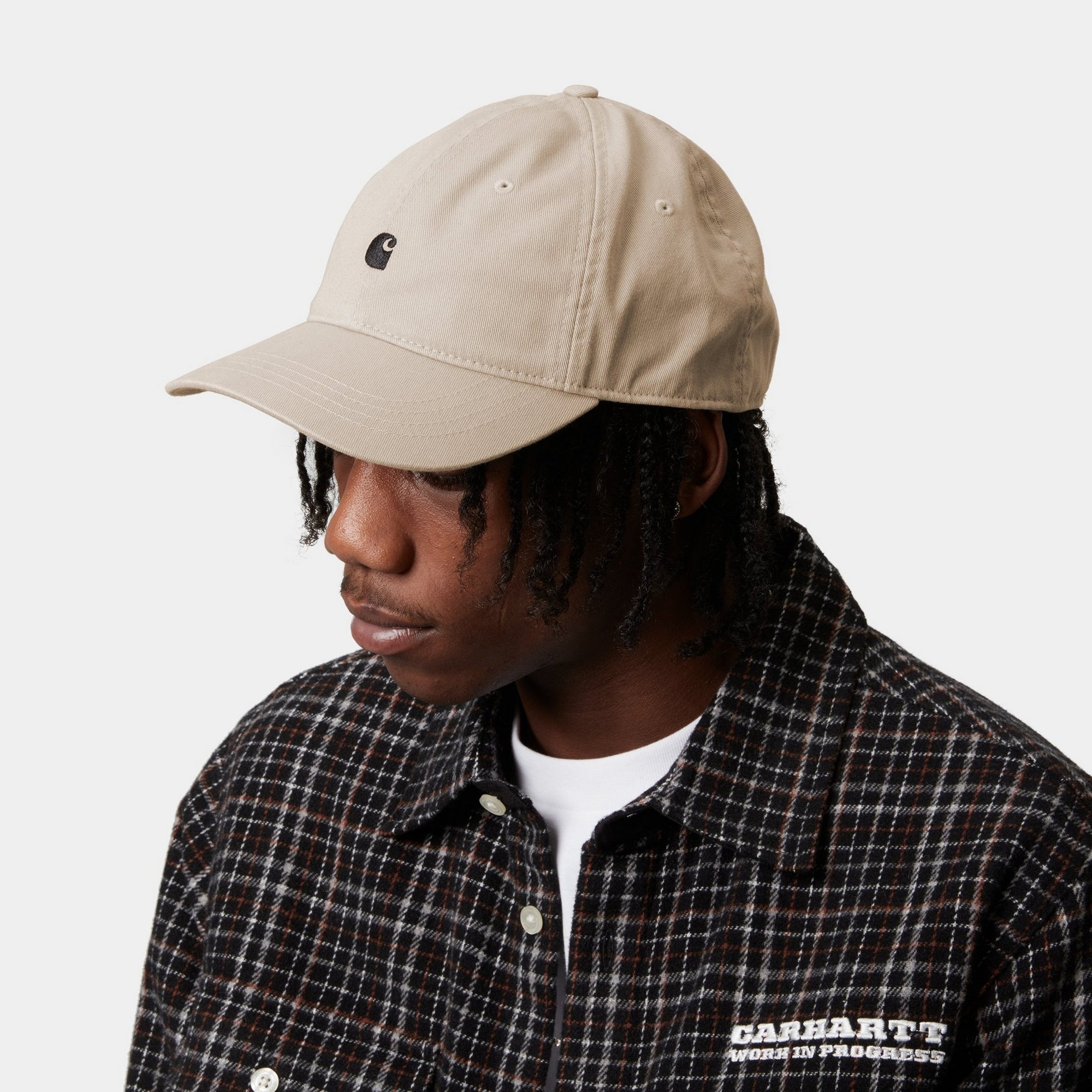 Madison Logo Cap - Fleur De Sel & Black Adjustable Baseball Hat for Men & Women - Perfect for Outdoor Sports, Casual Wear & Fashion Accessories