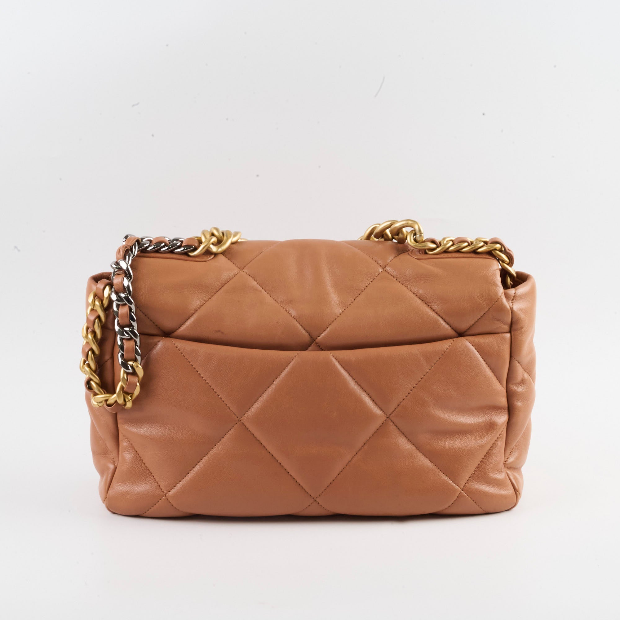 Chanel 19 Medium Bag in Caramel Lambskin Leather - Luxury Designer Handbag for Women, Perfect for Work, Travel & Everyday Use