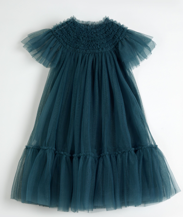 CERA UNA VOLTA CARLA Dress for Girls (Ages 2-12 Years) - Elegant Floral Party Dress for Special Occasions, Birthday & Holiday Events