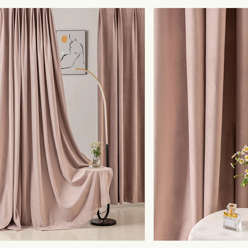 Amari Velvet Soundproof Blackout Custom Curtains - Thermal Insulated Window Drapes for Bedroom, Living Room & Home Theater Noise Reduction