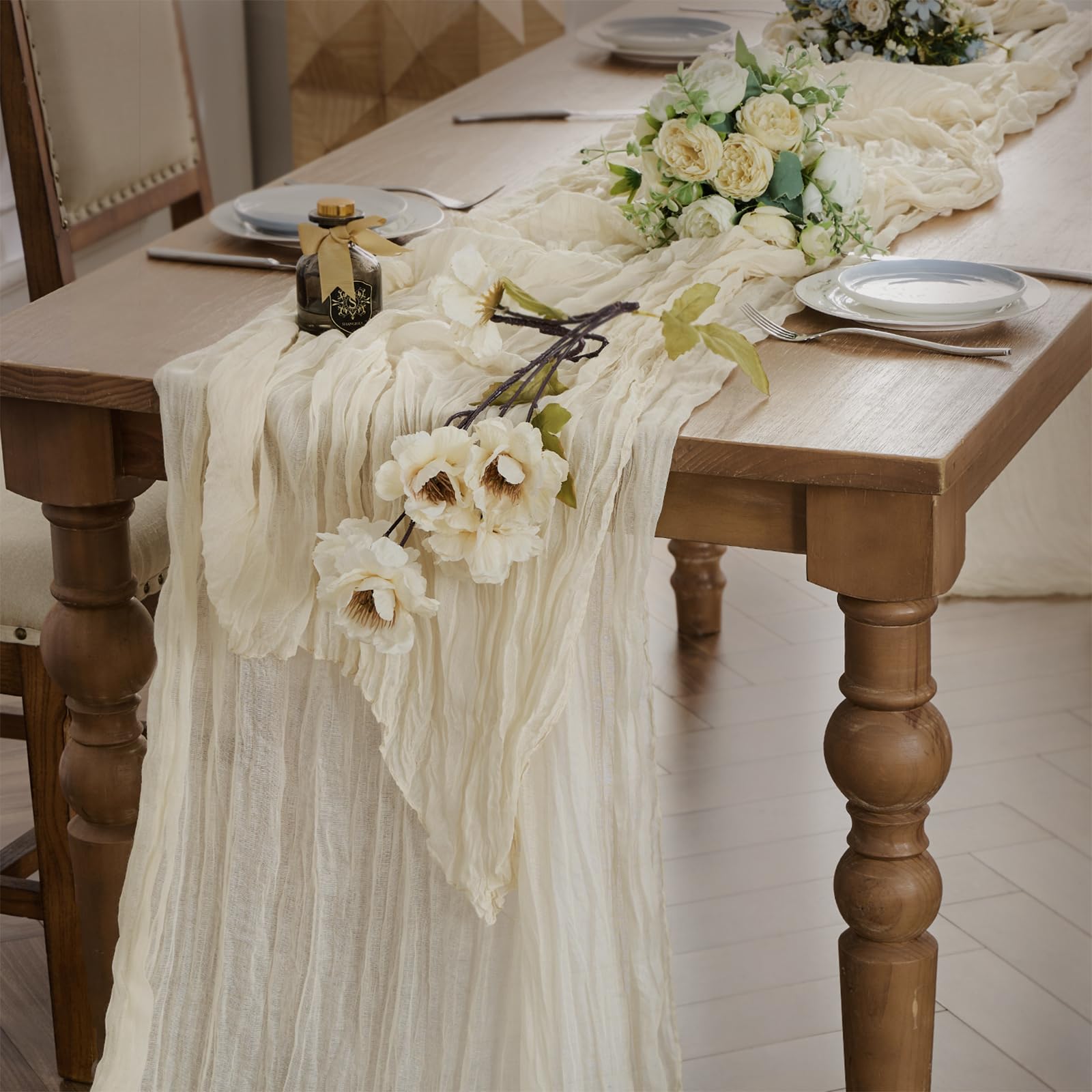Organic Cheesecloth Table Runner - 35