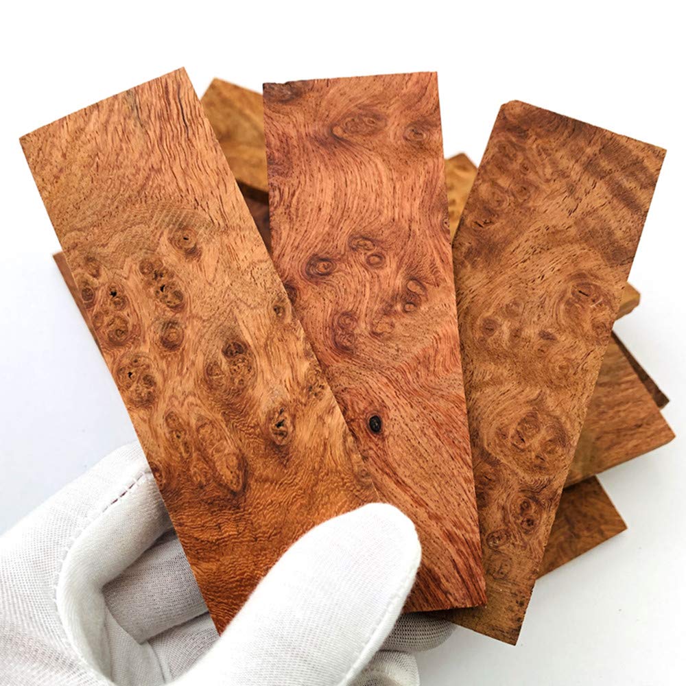 Premium Burma Burl Wood Knife Handle Scales - 4.72
