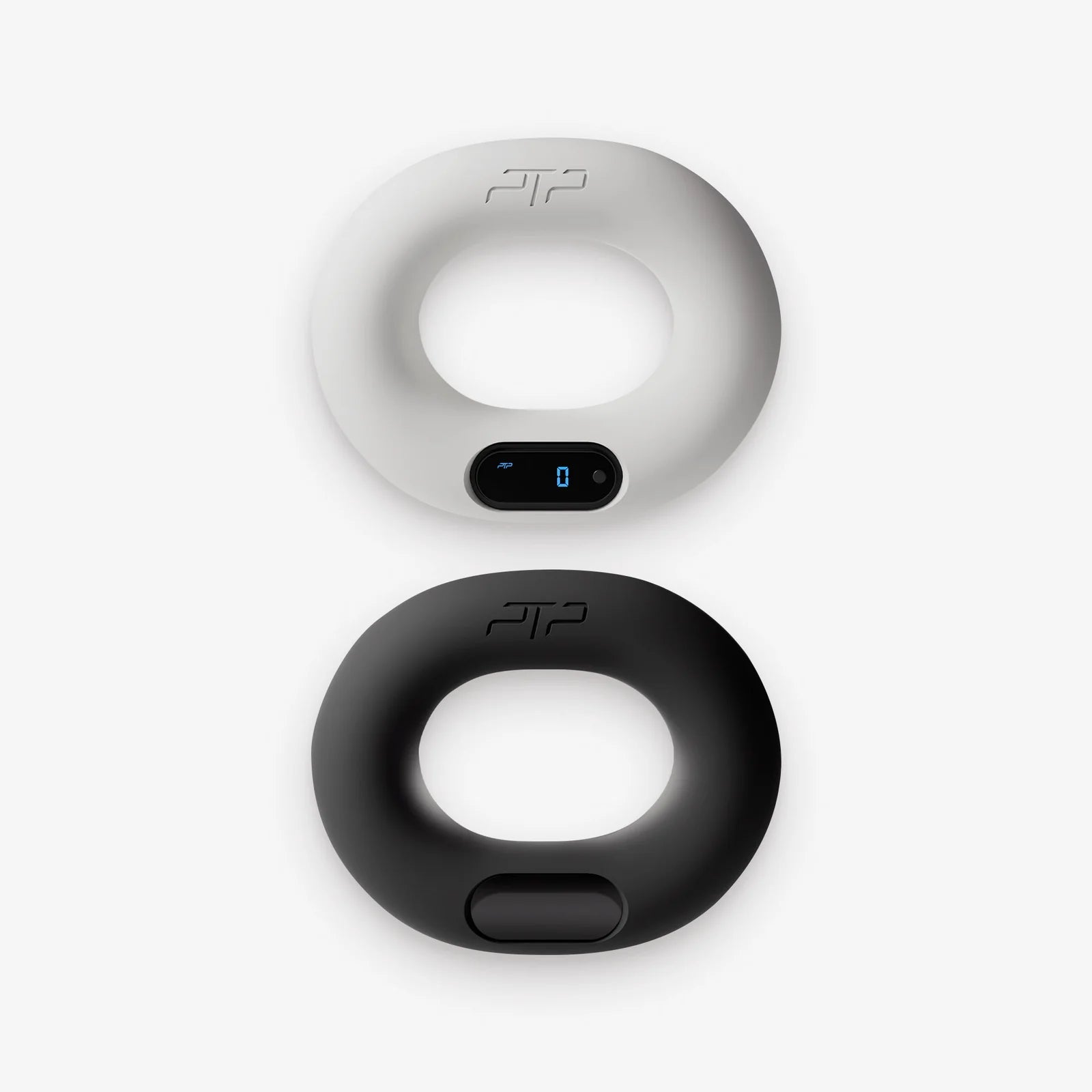 PTP Smart Hand Grip Loops - Black & White - Adjustable Finger Exercise Bands for Hand Therapy, Strength Training & Rehabilitation - Perfect for Athletes, Office Workers & Seniors