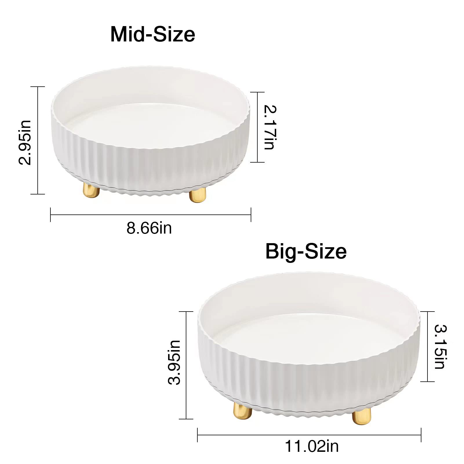 2-Pack Rotating Makeup Organizer for Dresser - 360 Degree Lazy Susan Cosmetic Storage for Perfume, Hair Products & Lotions | Perfect for Vanity, Bathroom & Bedroom Organization