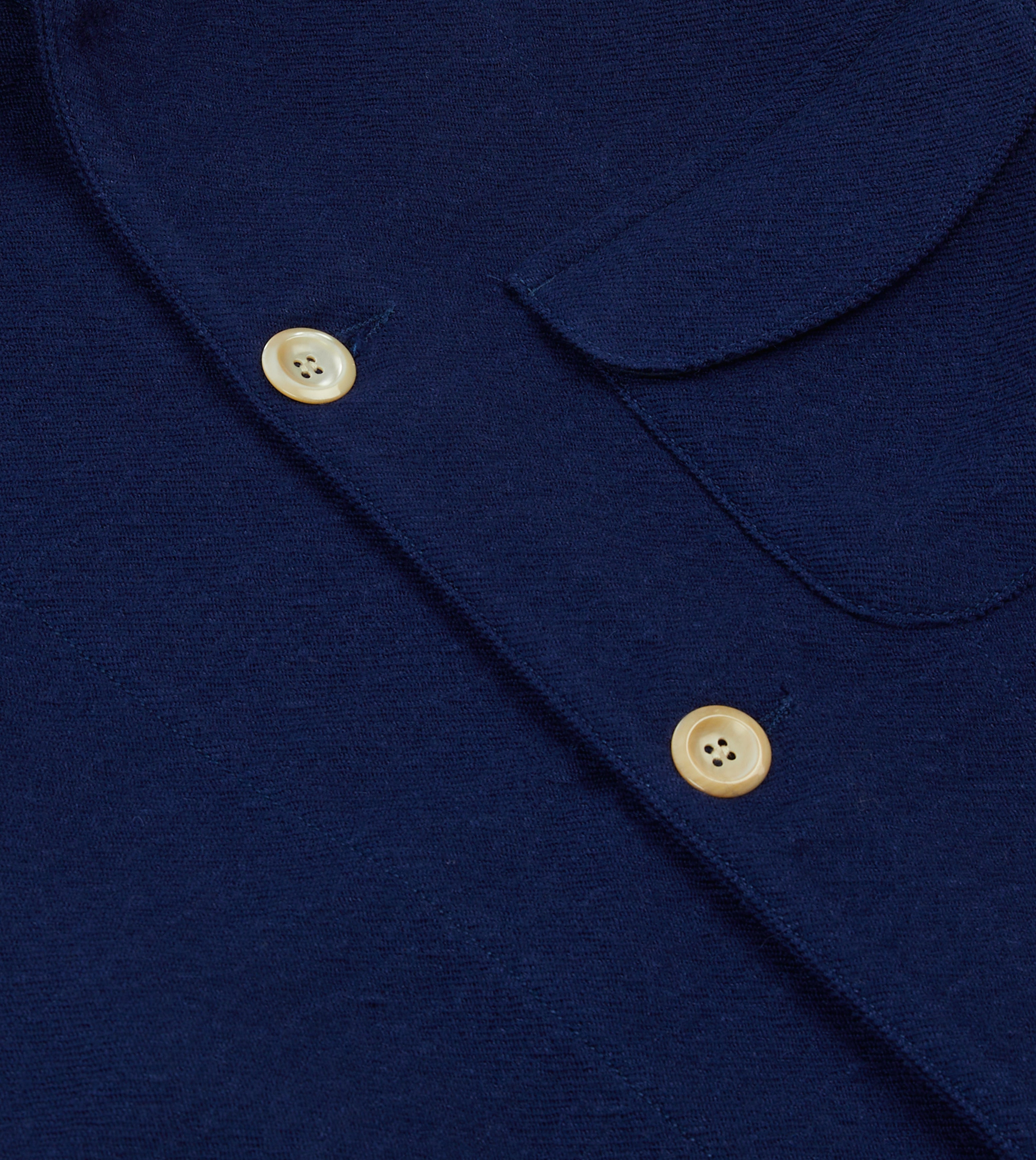 Blue Wool Linen Chore Jacket with 3 Pockets - Durable Workwear for Outdoor Activities, Gardening & Casual Wear