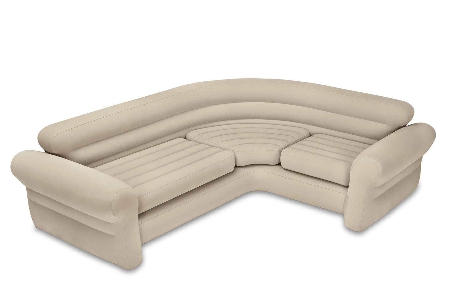**Intex Inflatable Corner Sectional Sofa - Neutral Color, 2-Pack (68575EP) - Perfect for Living Room, Patio, or Guest Room**