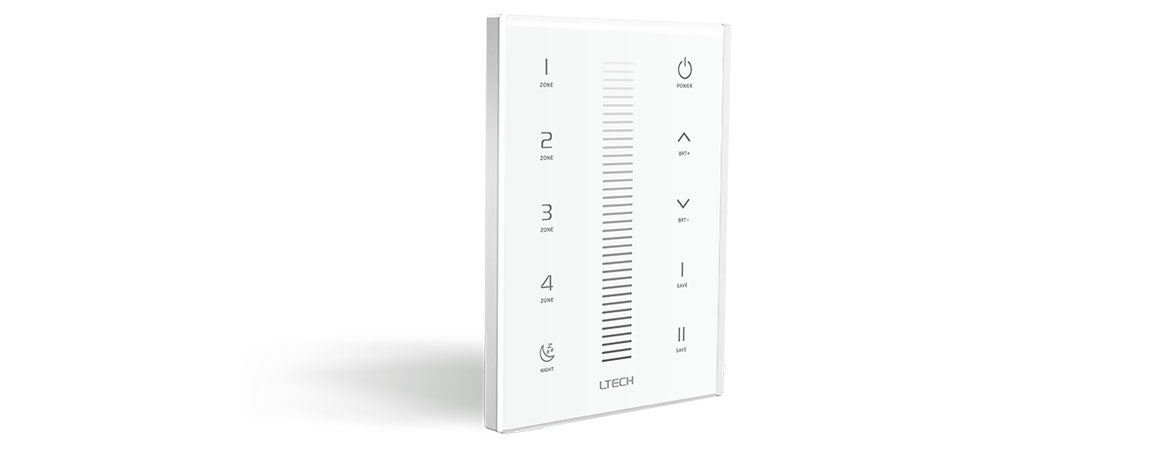 Ltech UX5 Wireless RF/DMX512 Multi-Zone Touch Panel Dimmer - Smart Lighting Control for Home Theater, Stage, and Commercial Spaces