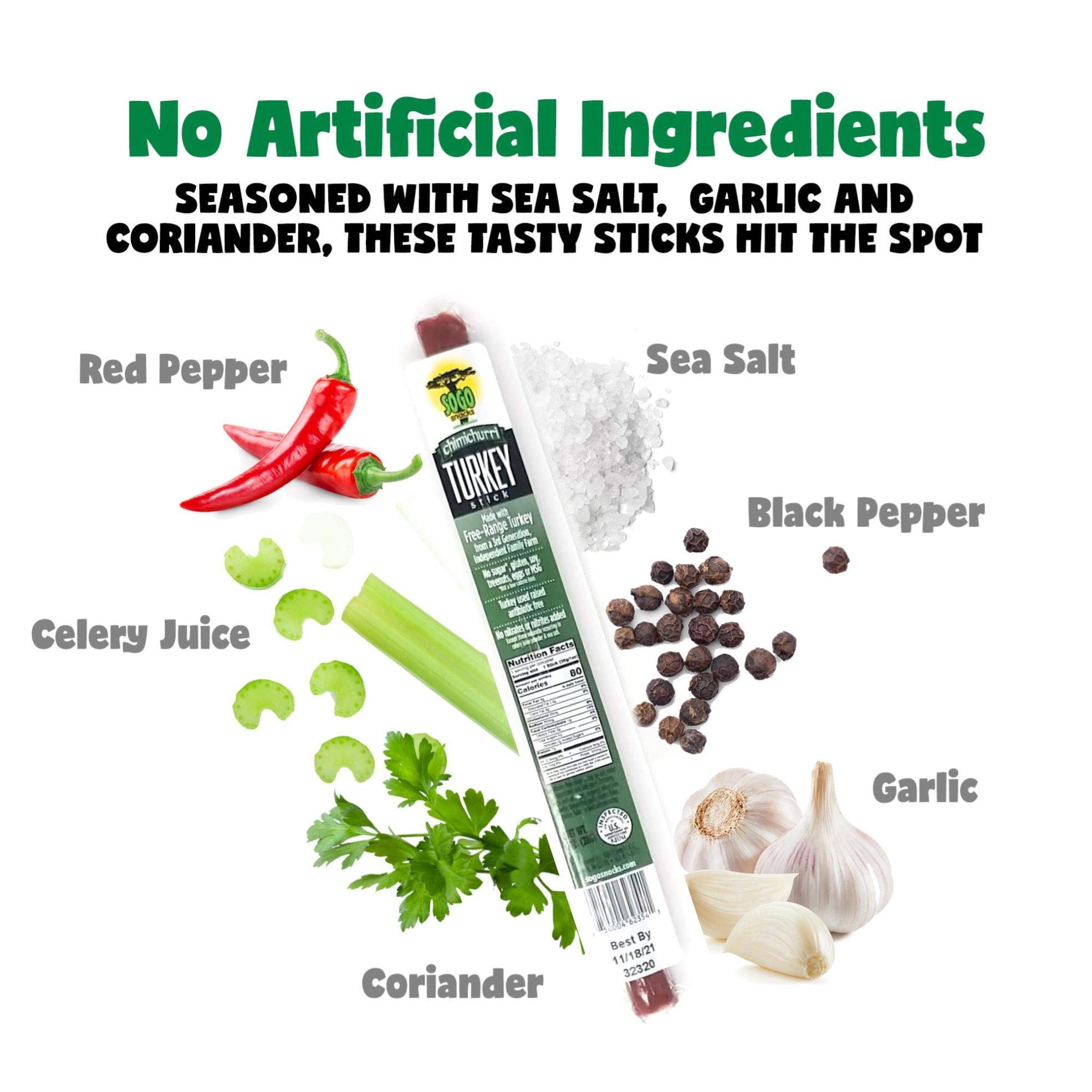 Chimichurri Turkey Jerky - 144 Count | Sugar-Free, Low-Carb, Keto & Paleo Friendly Snacks | Gluten-Free, Free-Range from Family Farm | Perfect for Hiking, Camping & On-the-Go Nutrition