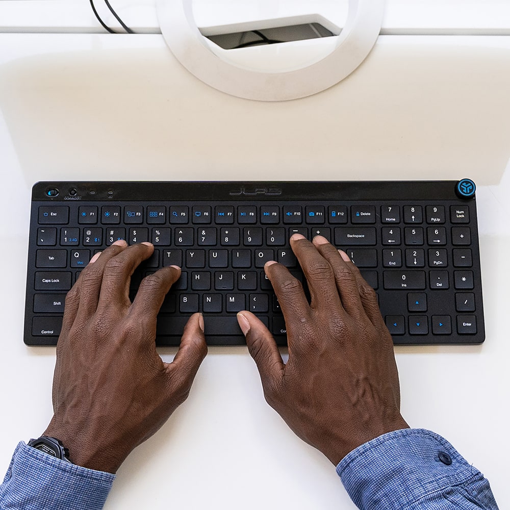 JLab JBuds Wireless Keyboard and Mouse Combo - Ergonomic Bluetooth Keyboard & Mouse Set for PC, Laptop, Mac - Perfect for Home Office, Gaming & Remote Work