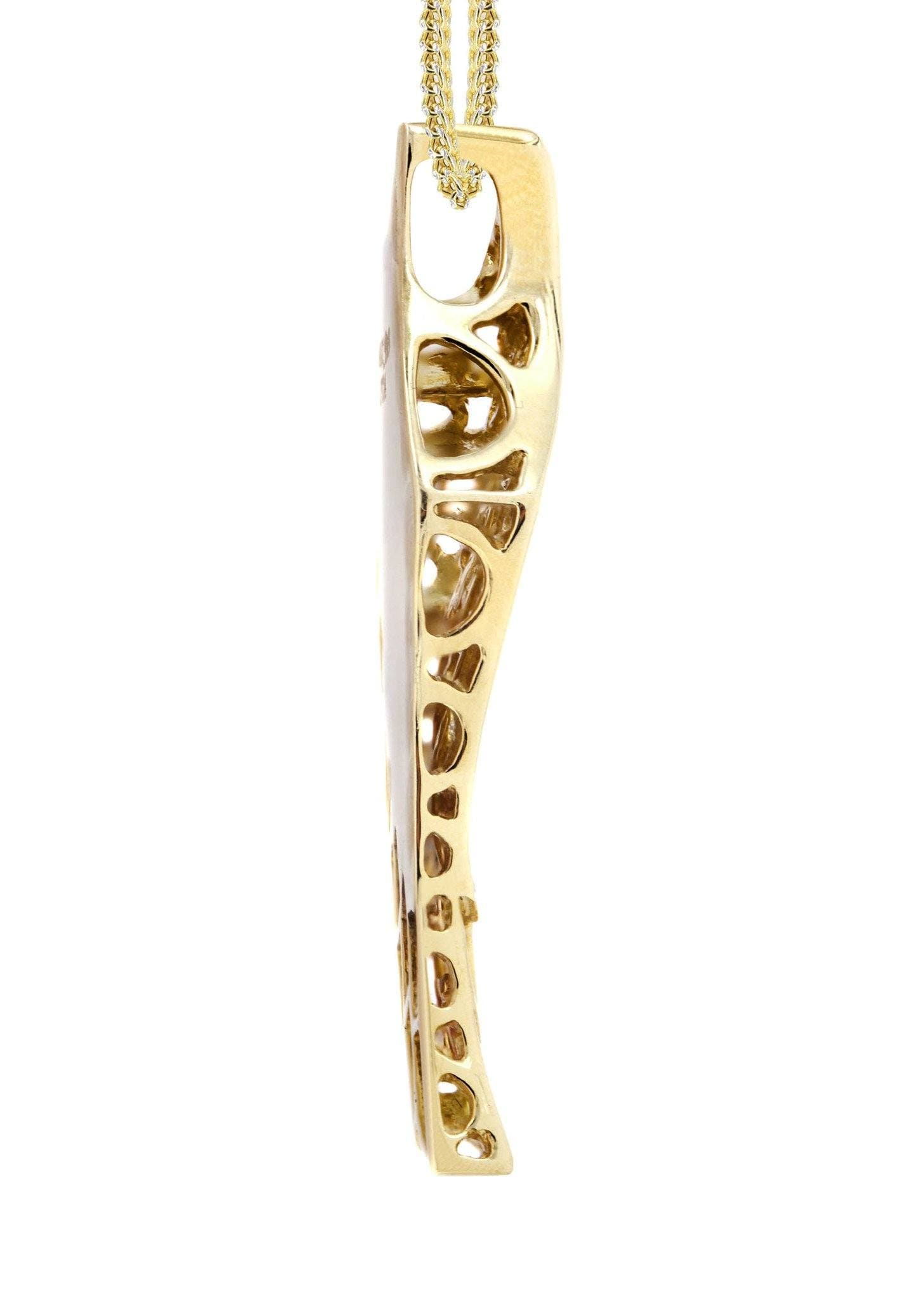 10K Yellow Gold Angel Wing Diamond Necklace - 0.82 Carats | Elegant Pendant for Women, Gift for Her, Birthday, Anniversary, Valentine's Day Jewelry
