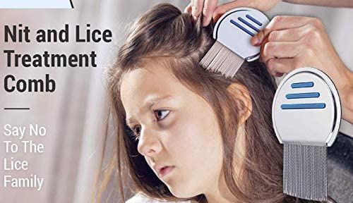 BELLAS Stainless Steel Lice Comb for Head Lice and Egg Removal - Durable Nit Comb for Kids & Adults - Pack of 1 - Perfect for Home, School & Travel Use